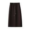 Plus Size High-Waisted Velvet Midi Skirt: Hip-Hugging, Loose Fit, with Slit for Women, Perfect for Autumn/Winter Casual Wear