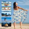 Blue Leaves Fruit Beach Towel Microfiber Oversized Sand Free Beach Towel Quick Dry, Lightweight Pool Gym Swim Towels for Travel