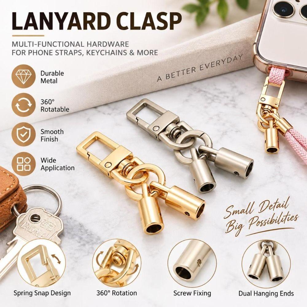 Alloy Lobster Clasps Rotatable Bags Pendant Hooks Leather Cord End Caps Jewelry Accessories