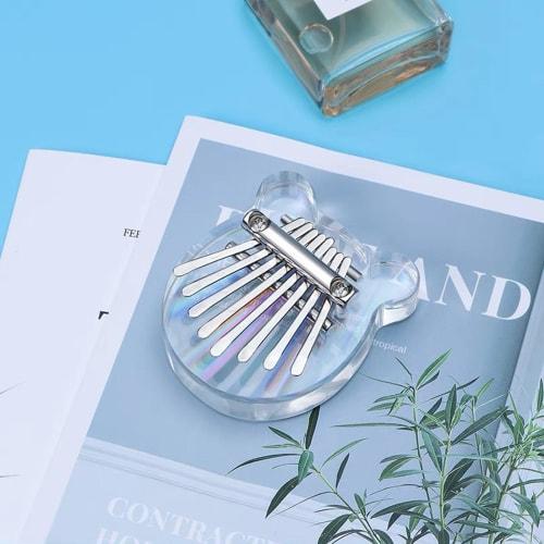 Mini Kalimba Thumb Piano, 8-Key Portable Piano Pendant, Made of Premium Wood, Mini Finger Piano, Finger Percussion Instrument, Finger Music Box, Begin