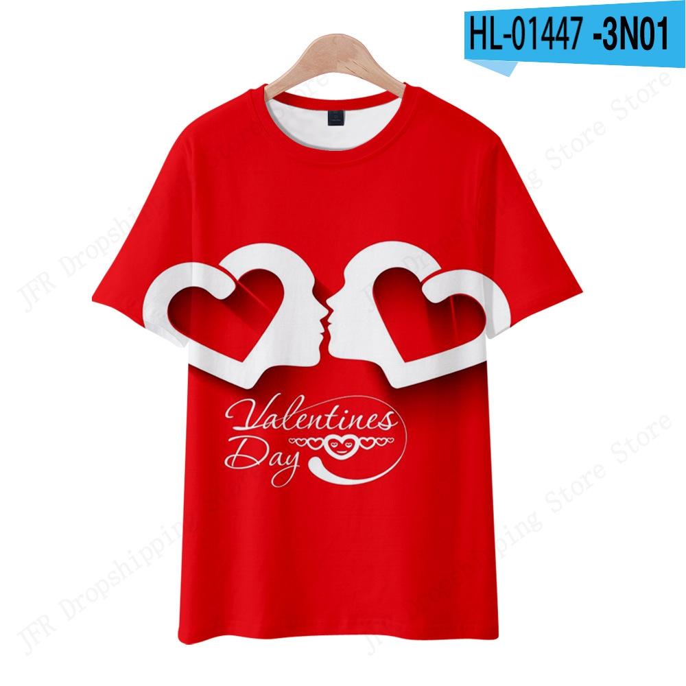 Summer Women's T-shirt Cartoon Love Heart 3d Print Tshirt Women Fashion Oversized Short Sleeve T Shirt Floral Tops Tees Gifts