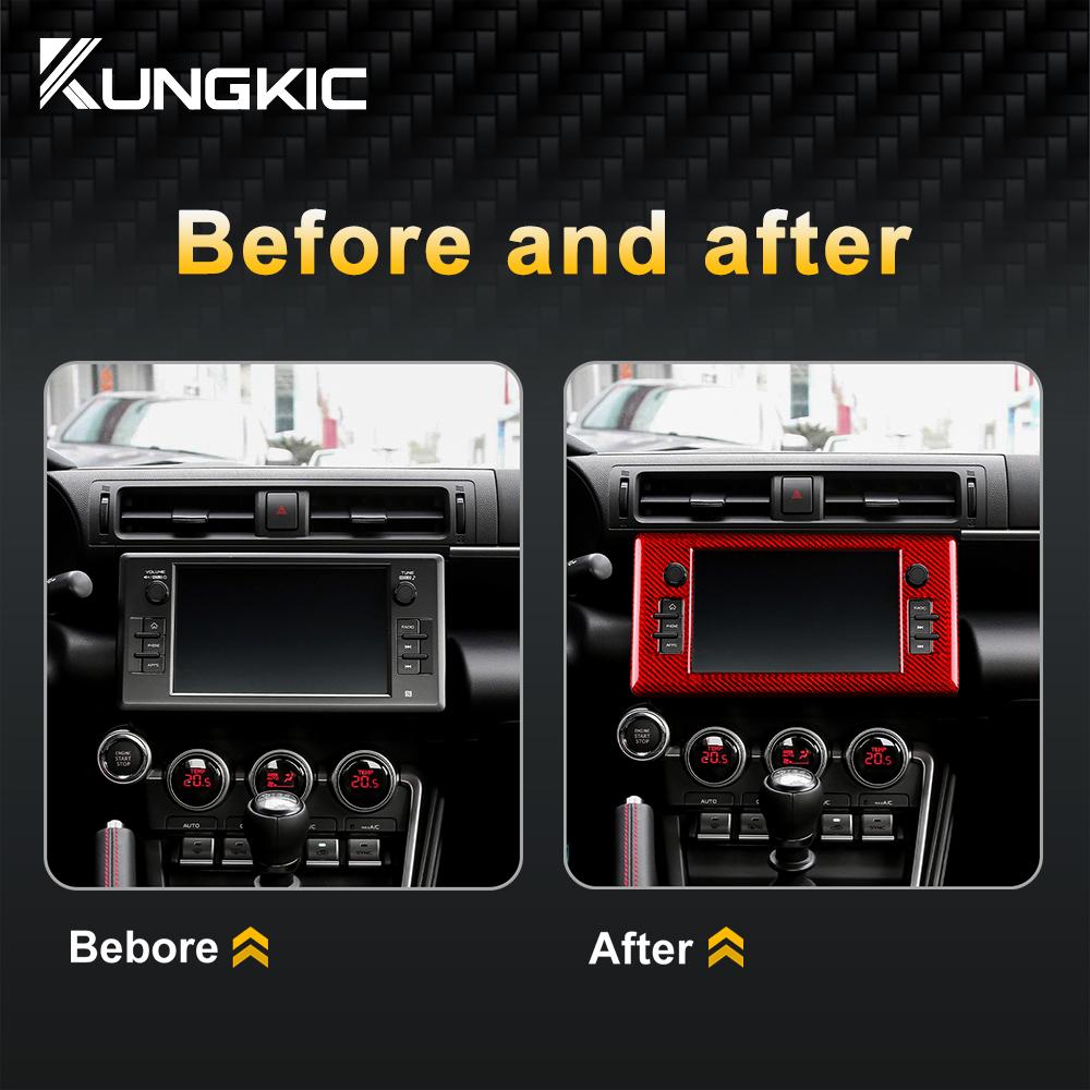 Real Hard Carbon Fiber Sticker For Subaru BRZ Toyota GR86 2025 2025 2025 2025 LHD RHD Navigation Panel Interior Trim Accessories