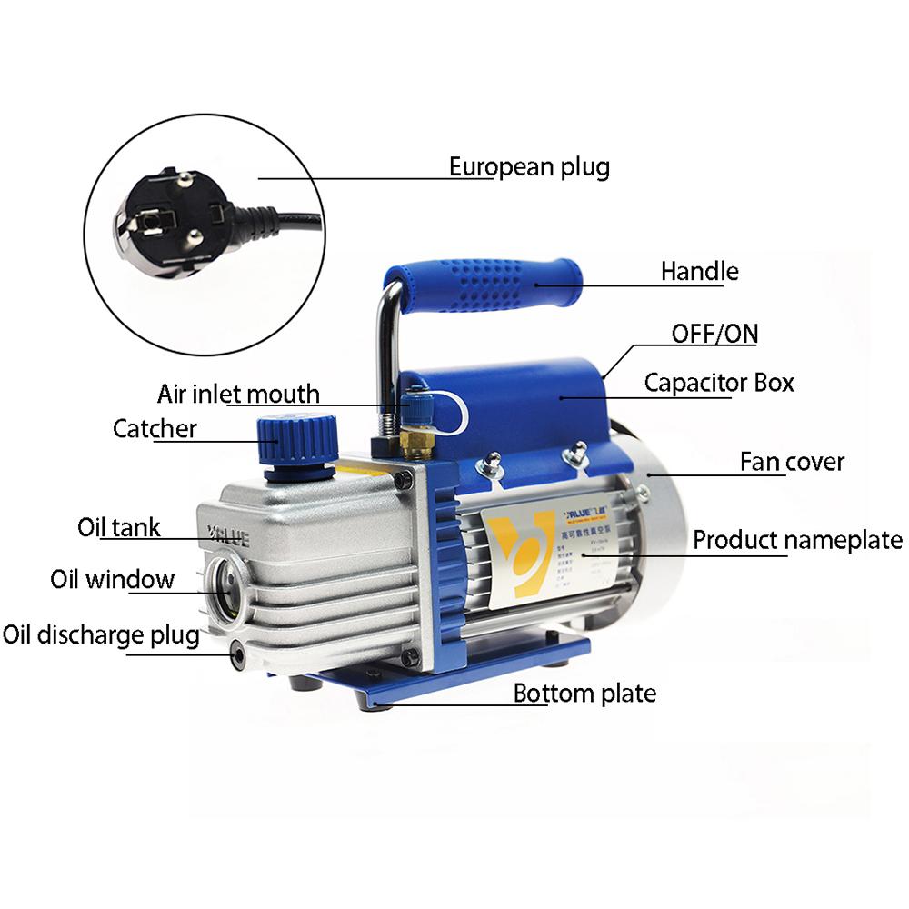Powerful 150W Refrigerant Vacuum Pump Kit for 1P Air Conditioning Pump Vacuum Machine R410A R407C R134a R12 R22