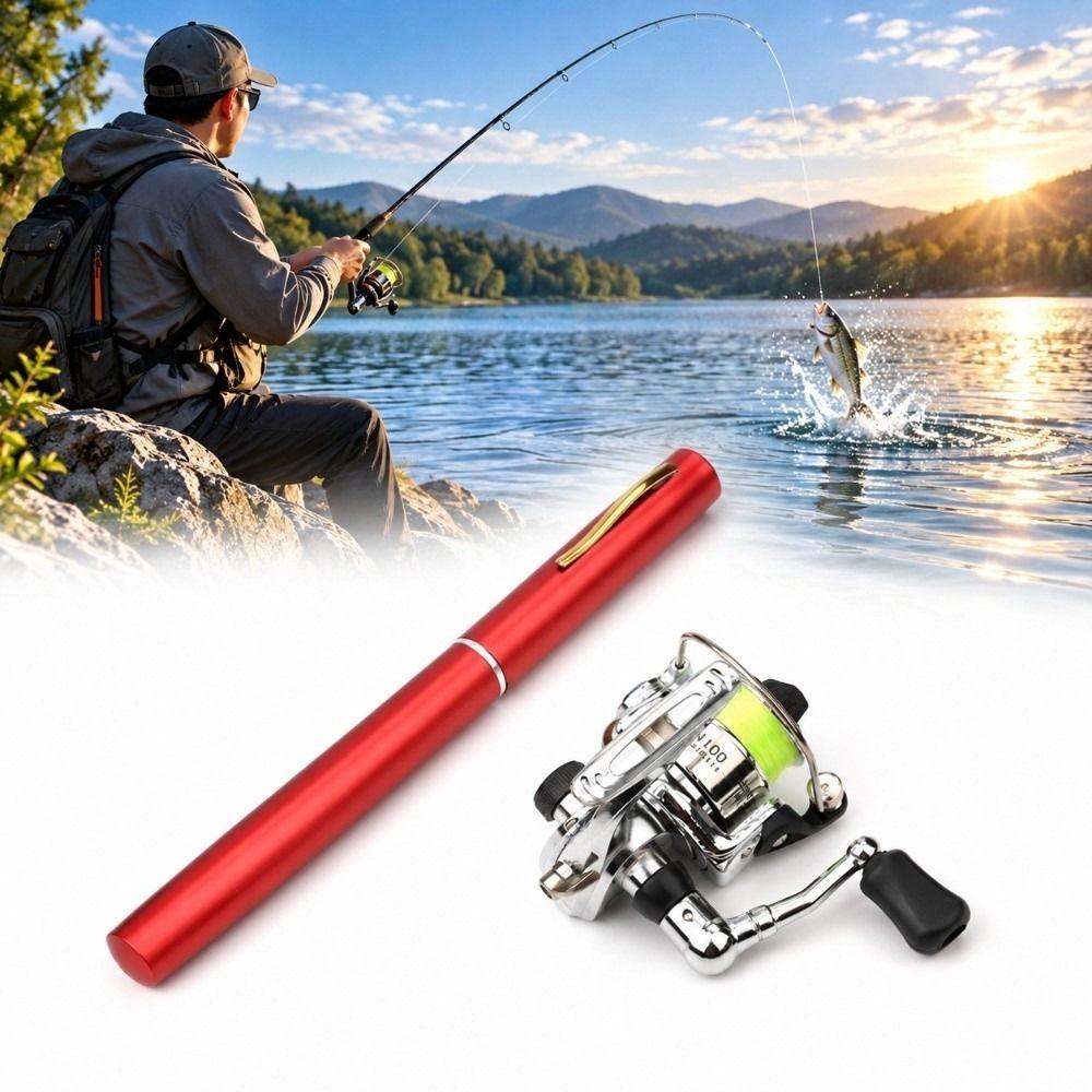 Mini Fishing Rod Reel Combo Telescopic Fishing Rod Kit Spinning Reel Combo Kit for New Anglers