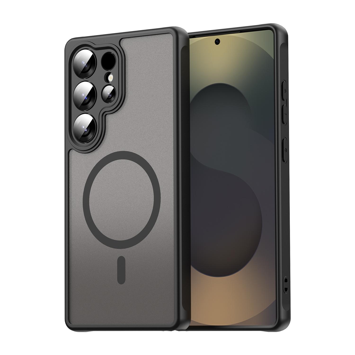 Чехол для телефона Samsung Galaxy S24 Ultra Magsafe, Магнитный противоударный чехол Magsafe, Гибридная защитная крышка-бампер для Samsung Galaxy S24 Ultra синий