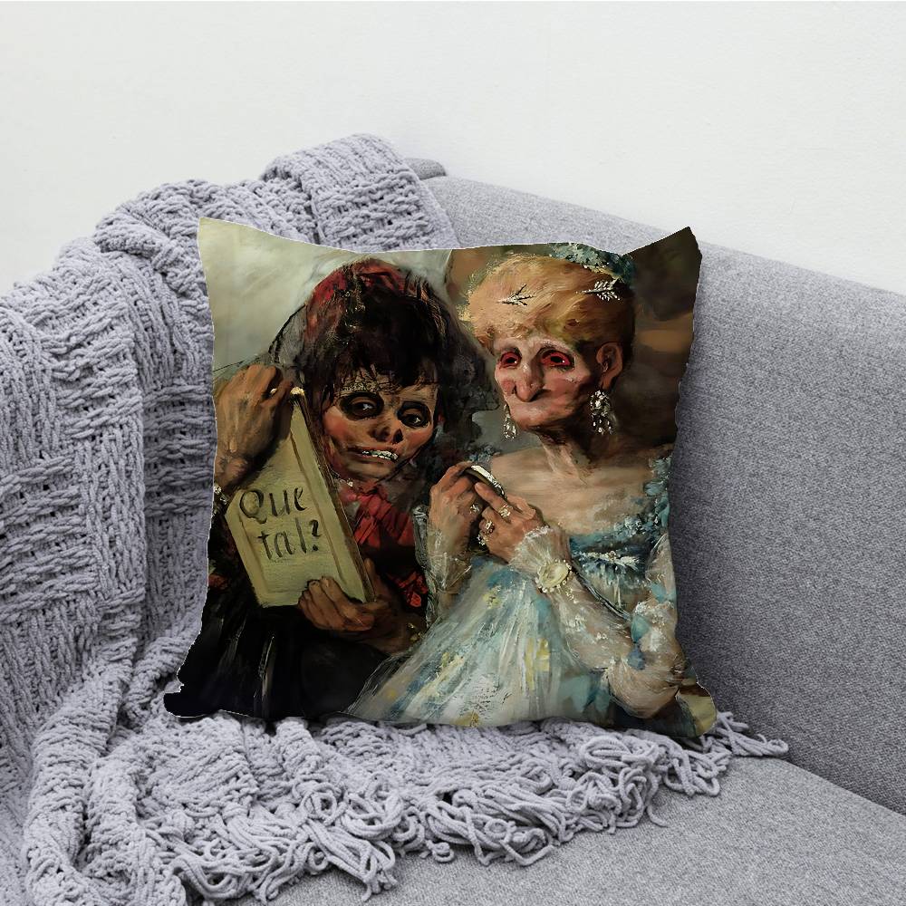 F-Francisco G-Goya Art Throw Pillow Case For 45x45cm 55x55cm 30x30cm Square Car Pillowcase Home Bedchamber Decor Gift