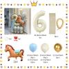 Cartoon Horse Shaped Birthday Balloon Set 0-9 Digital Aluminum Film Balloon for Birthday Party Anniversary Decoration Balloon