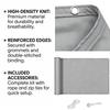 Balcony Privacy Screen, Outdoor Sunshade Fabric, Garden Fence Cover, Apartment Railing Protector with Rope Tie-Downs - Gray