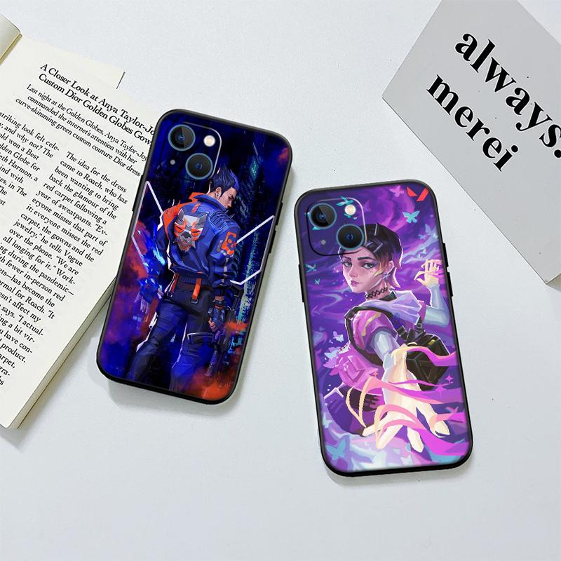 V-VALORANT New High-End Shell Phone Case for iPhone 16 15 14 13 12 Pro Max Plus Mini