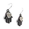 Les Trésors De Lily [J7714] - Designer-Ohrringe 'Fatma' schwarz weiß