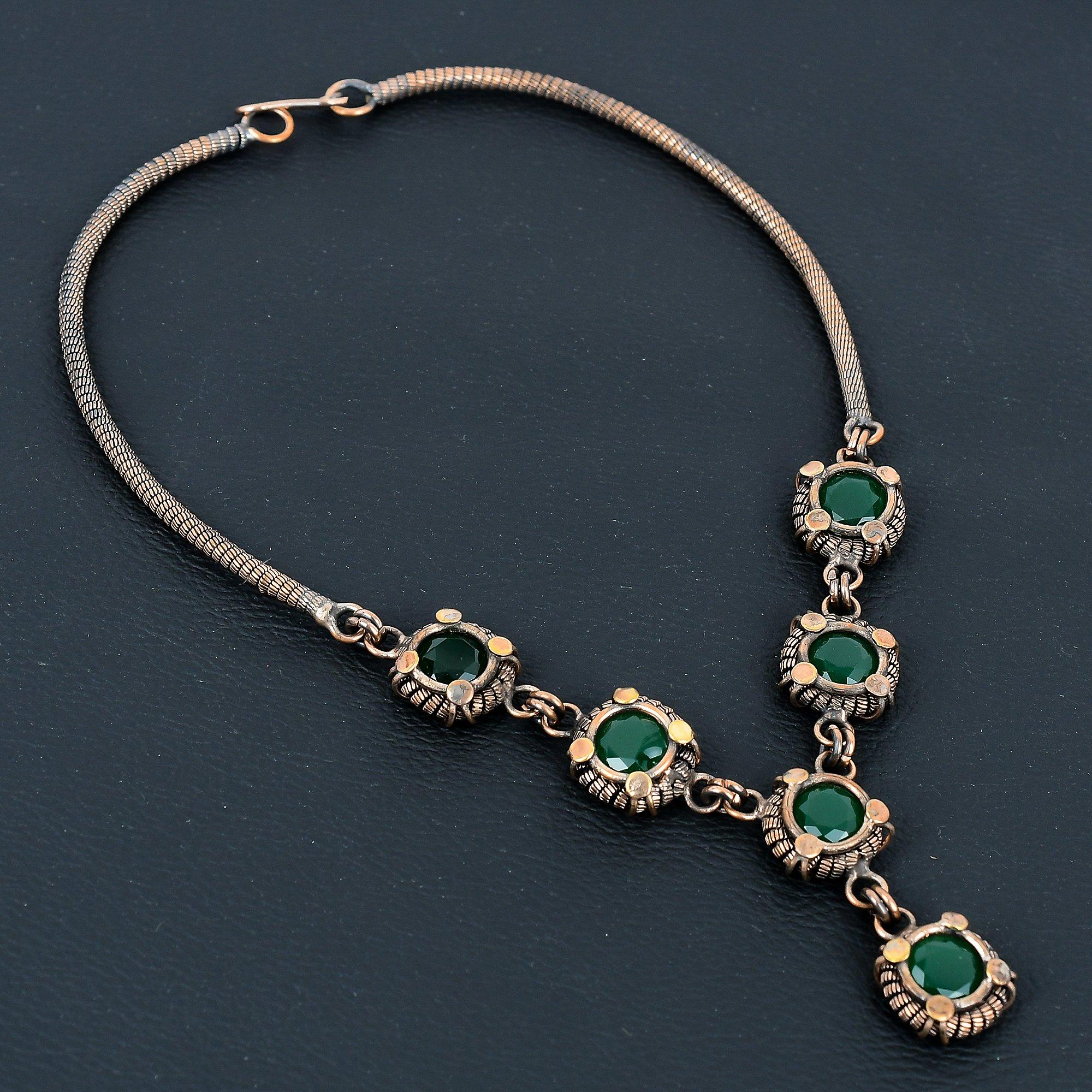 

Изумрудное ожерелье, ожерелье, обмотанное медной проволокой 999 пробы, ювелирные изделия из драгоценных камней, ожерелье ручной работы, изумительные украшения, подарок для нее