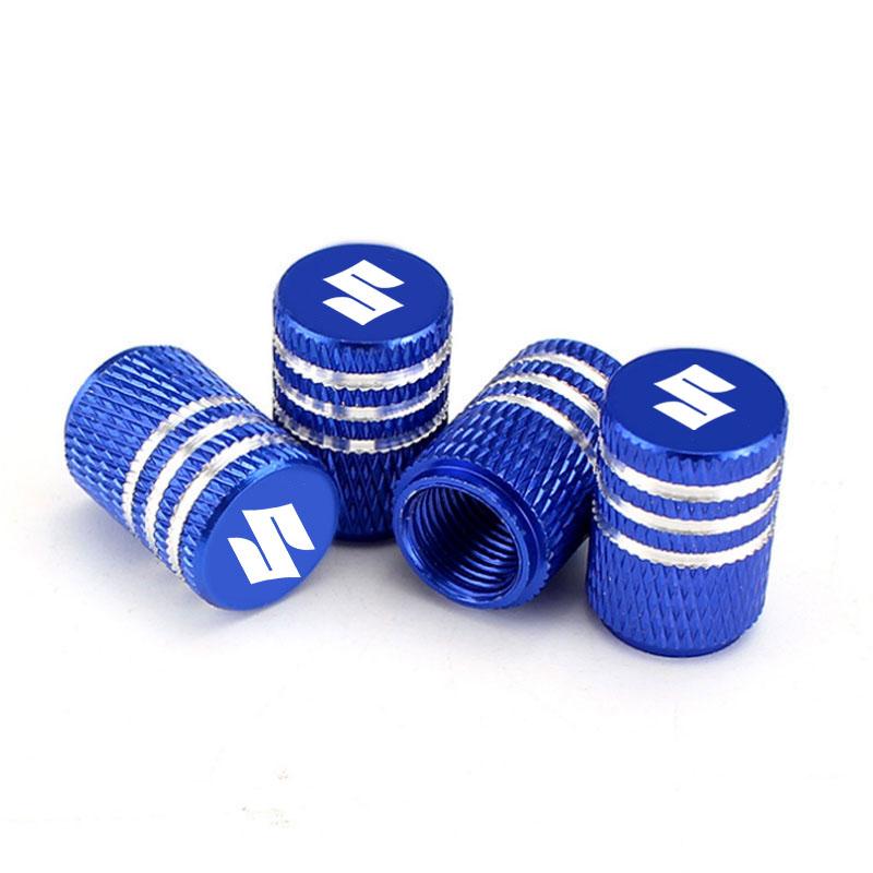 Car Tire Valve Stems Cap Knurling Style Tire Valve Cap For Suzuki SX4 Swift Grand Vitara Ciaz Liana Spresso Celerio Jimny Jeemny