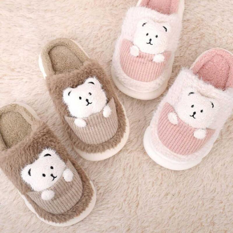 Зимние пушистые и теплые меховые тапочки PERRO 2 цвета 230-250 мм pink