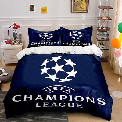 Fehér csillagok, UEFA szöveg. Ágynemű garnitúrák Paplanhuzat garnitúrák Paplanhuzatok Párnahuzatok(1 * Paplanhuzat 2 * Párnahuzat paplanbetét nélkül)