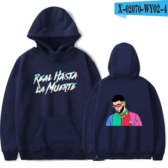 Anuel AA Printed Hoodies Sweatshirt Coat Real Hasta La Muerte casual Tracksuit Costume Unisex Women Clothing Anime Pullover Hoodie