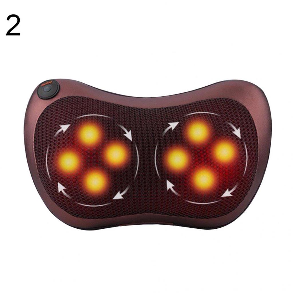 Home Car Infrared Heating Massage Pillow Cervical Lumbar Body Roller Massager KTY