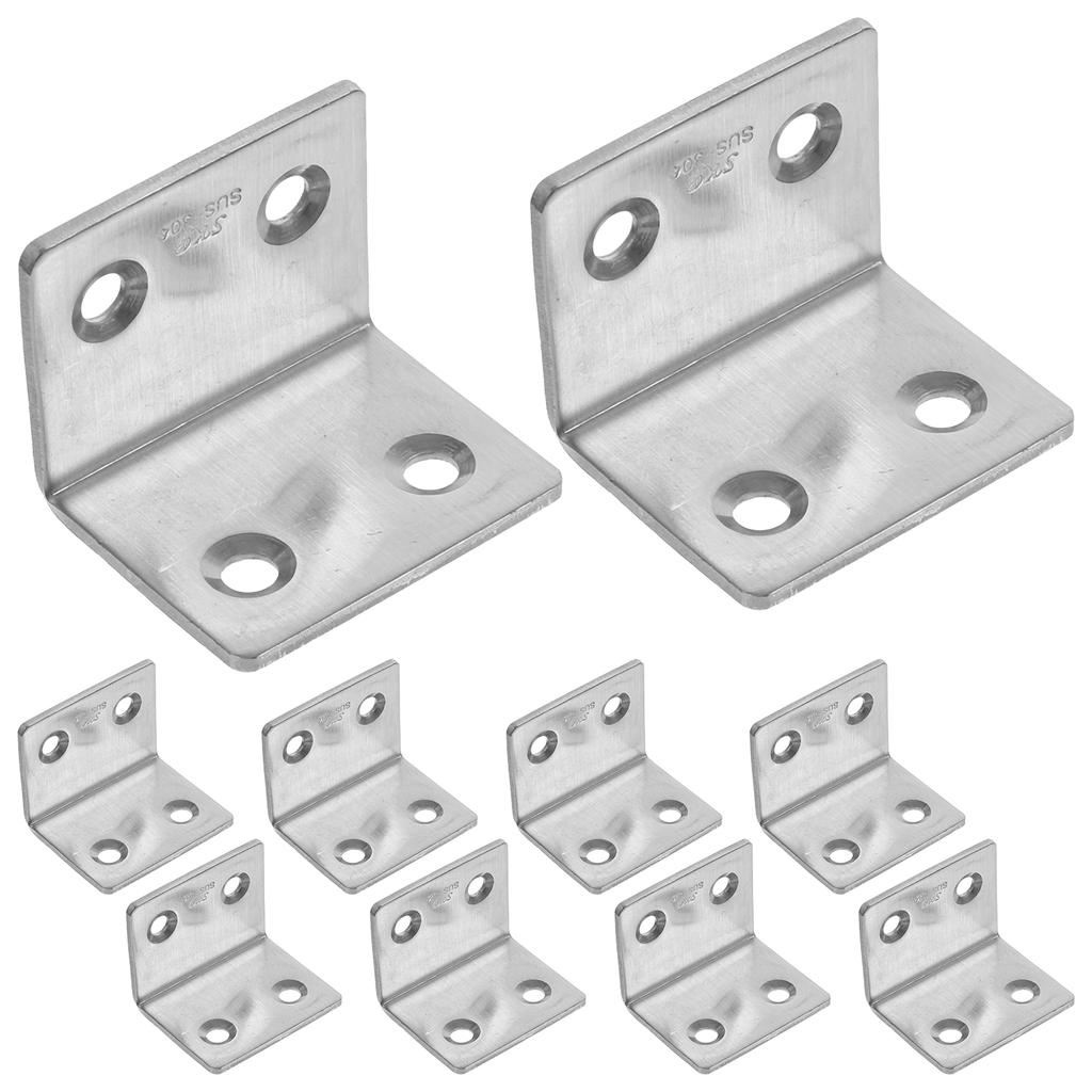10 Pcs L-shaped Corner Code Shelf Support Brace Dresser Mirror Brackets for Shelves Braces Furniture