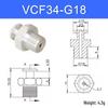 Vacuum Suction Cup Connector VM-G1 Threaded Barb Pneumatic Nozzle Adapter