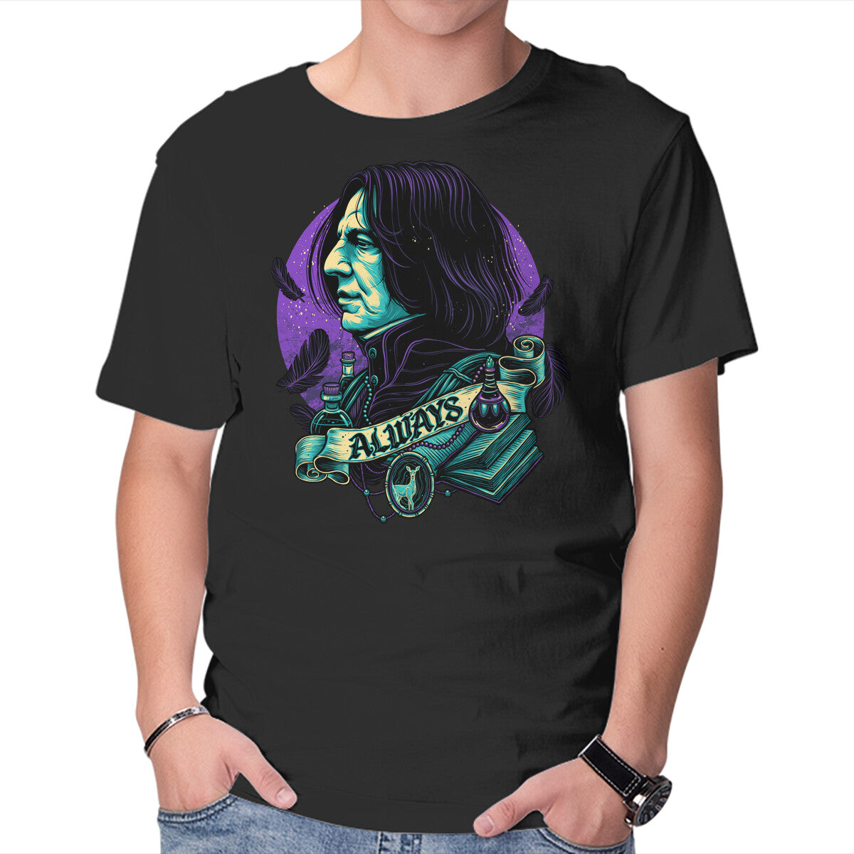 Unisex Crew Neck T-Shirt The Potions Professor Graphic Short Sleeve Casual Tee XXL