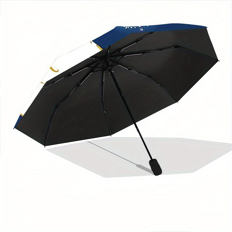1pc Happy Cinnamoroll Automatic Opening and Closing Umbrella - Small Umbrella Suitable for Various Occasions, Portable 3-Fold Small Umbrella for Men a
