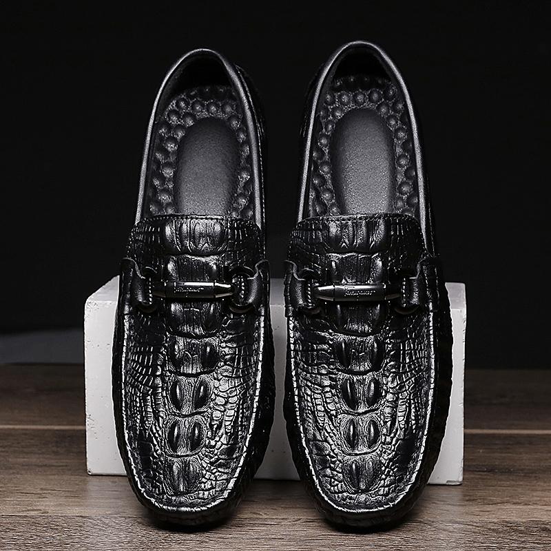 Pravé kožené mokasíny Pánské luxusní mokasíny nazouváky Neformální řidičské boty s kožešinou Zimní zateplené boty Pánské boty na čluny Velikost 38-45