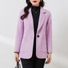 Autumn New Double-sided Wool Short Small Suit Coat Slim-fitting High-end Small Woolen Coat Women
