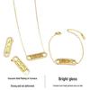 Elegant Titanium Steel Meijia Pendant Set: Women's Diamond Paperclip Clavicle Chain Trio