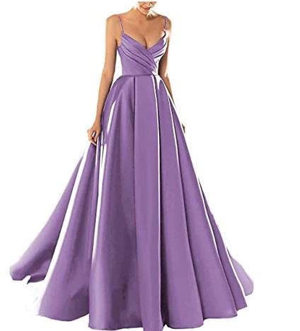 Evening Dress European and American New Satin Temperament Long Suspender Banquet Host Suspender Evening Dress