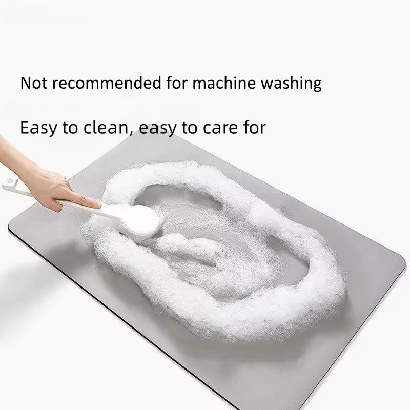 Super Absorbent Bathroom Mat Soft Diatomite Mat Non Slip Quick Dry Bath Mat Rubber Pad Thin Bathroom Mat Bathroom Accessories
