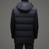 Winter Neue Daunenjacke Herren Mittellange und Lange Daunenjacke mit Kapuze Kältebeständige Casual Daunenjacke für mittleres Alter und junge Leute
