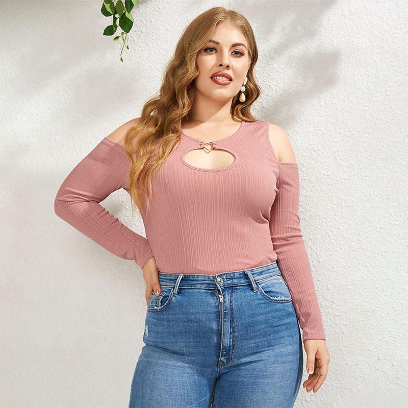 

Женские облегающие топы с открытыми плечами и длинными рукавами