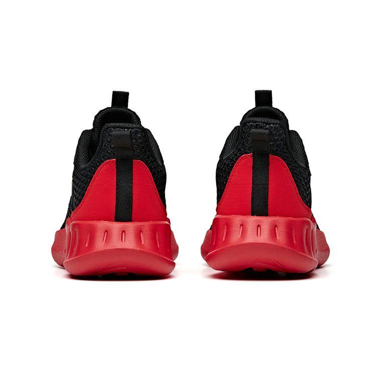 Anta Kids Mesh Non-Slip Shock Absorbing Wear-Resistant Breathable Low-Top Running Shoes Kids sneaker Black Red A31025522A-4