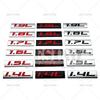 3D Metal Chrome Zinc Alloy Adhensive Emblem 1.4L 1.5L 1.6L 1.7L 1.8L 1.9L Body Trunk Fender Badge Accessory