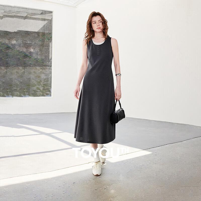 Chuyu Women s 2026 Summer Color Block A-Line Tank Dress M