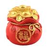 Chinese New Years Decoration Resin Money Tree Statues Blessing Bag Figurines Fengshui Ornament for Wealth Good Luck