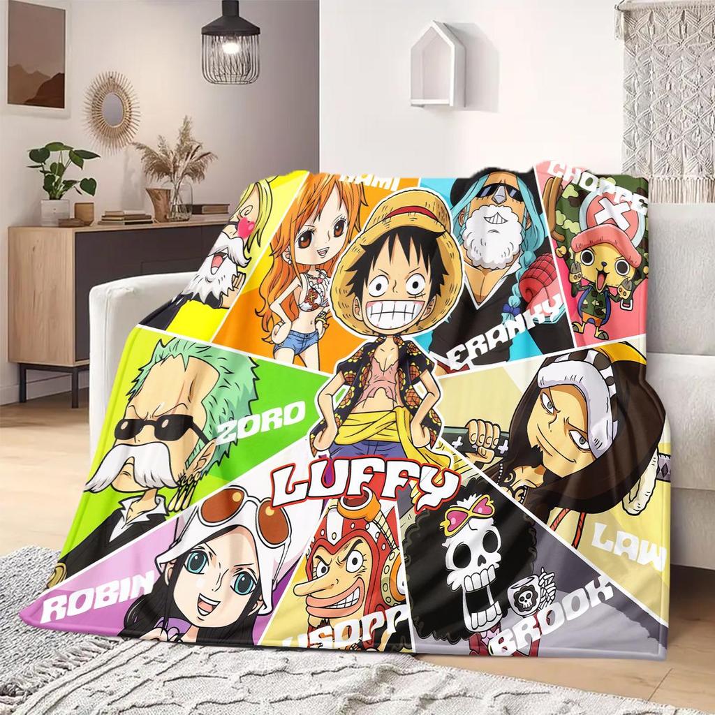 ONE PIECE Print Blanket Warm Comfortable Flannel Blanket Suitable for Bedrooms,Sofas, Beds,Chairs,Travel -QIAO73