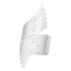 Adjustable Open Ring Women Men Brushed Finish Geometric Wing Design Statement Jewelry Vintage Style Plated