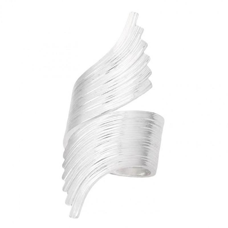 Adjustable Open Ring Women Men Brushed Finish Geometric Wing Design Statement Jewelry Vintage Style Plated