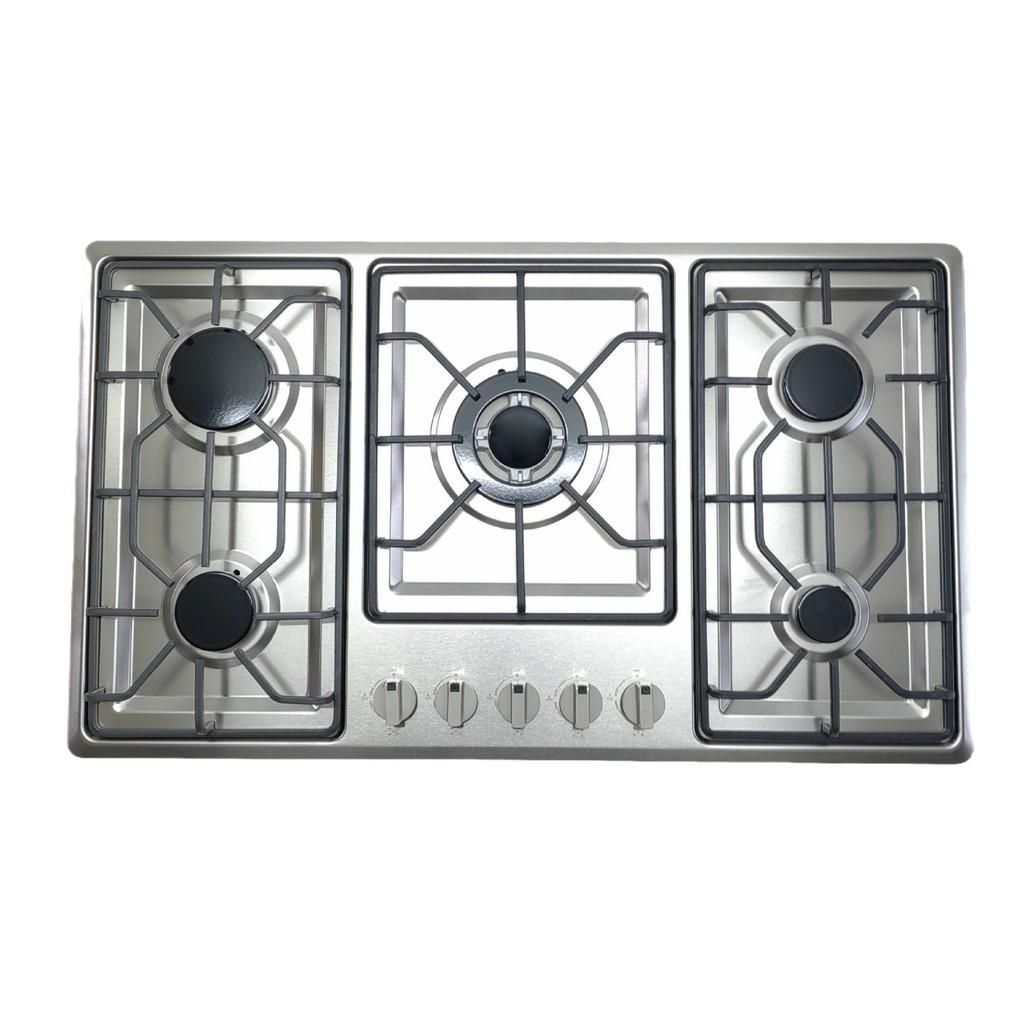 New Embedded Five Head Gas Stove Natural Gas Liquefied Gas Stainless Steel Gas Cooker Household Kitchen Cooking Utensils