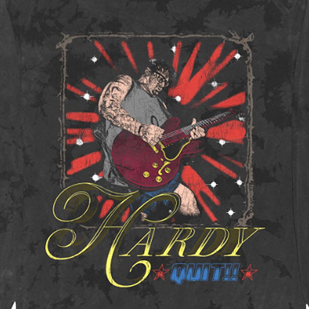 HARDY Unisex Adult Quit!! Guitar Washed Long-Sleeved T-Shirt