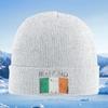 Flag of Ireland with white green orange Unisex Women Unisex Knitted Hat Beanie Pullover Cap Winter Thermal Warm Christmas Outdoor C
