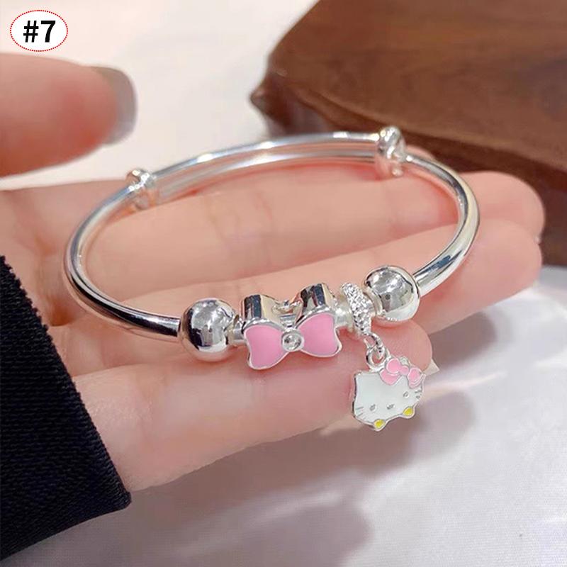 Adorable Hello Kitty Hanging Pendant Animation Design Animation Necklace/Bracelet/Ring Jewelry Accessoriess Festival Presents for Women Girls