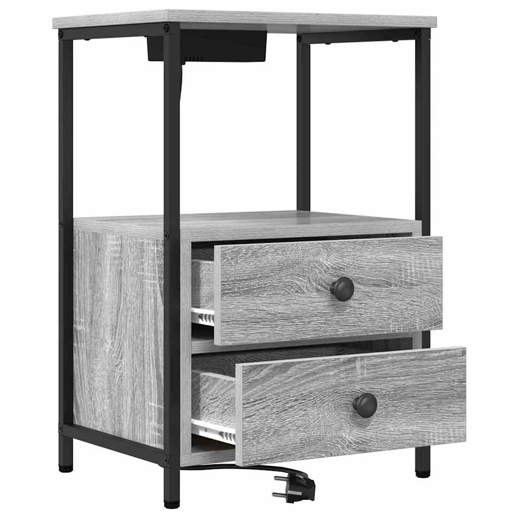 Nightstand Grey Sonoma 40 x 31 x 60 cm Particleboard