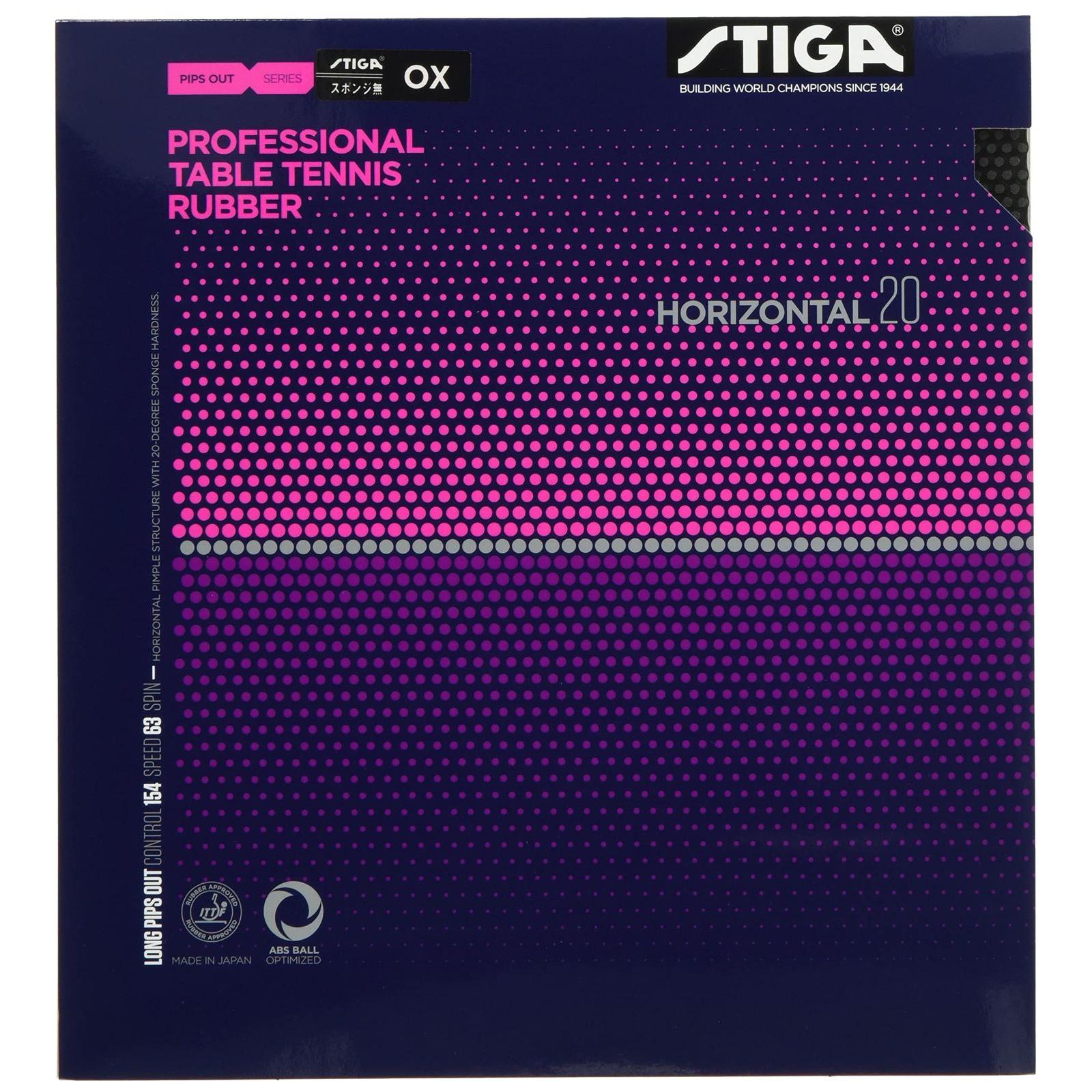 Used New STIGA Table Tennis Rubber High Grain Rubber Horizontal 20 Black OX (No Sponge) 1711200101