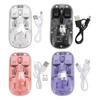 Wireless Mouse Dual Mode 2.4G BT5.0 3000FPS Magnetic 400mAh Transparent RGB Mouse for Office
