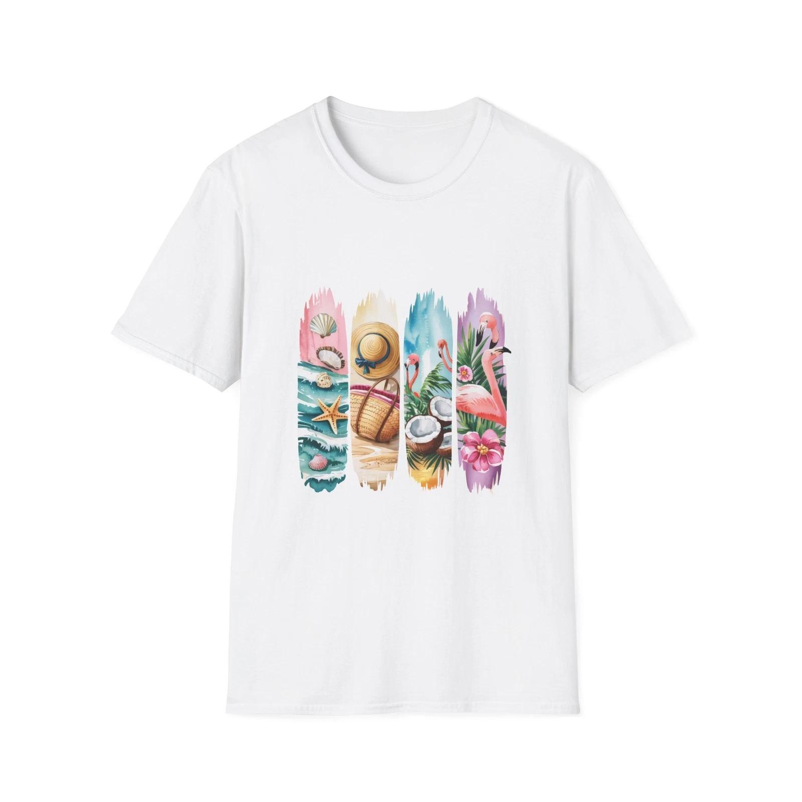 Tropical Vibes Unisex T-Shirt - Beach Lover s Paradise, Summer Casual Wear, S