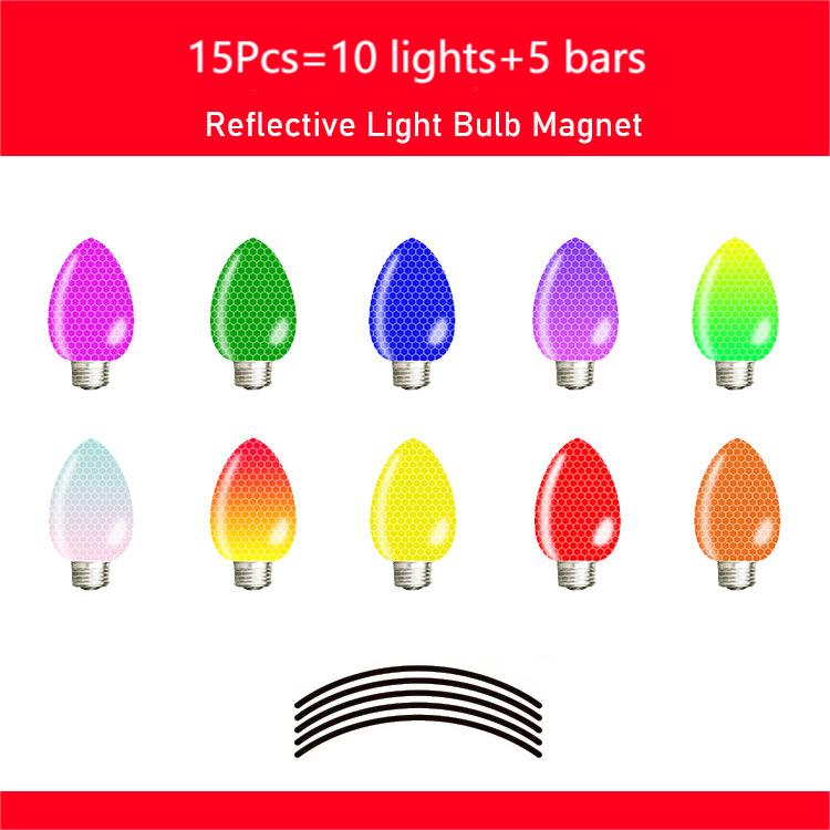 

Різдвяна лампочка, наклейка, холодильник, магнітна світловідбиваюча лампочка, Санта-Клаус, сніговик, наклейки, прикраса Navidad