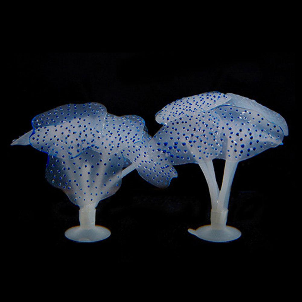 Luminous Anemone Simulation Artificial Plant Aquarium Decor Plastic Underwater Weed Grass Aquarium Fish Tank Decoration Ornament