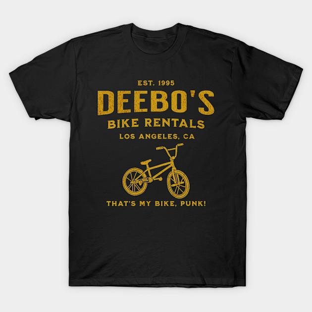 Men Black Print T-shirt Deebo S Bike Rentals No-Cut Transfer Paper Print Cotton Tshirt 4XL чёрный
