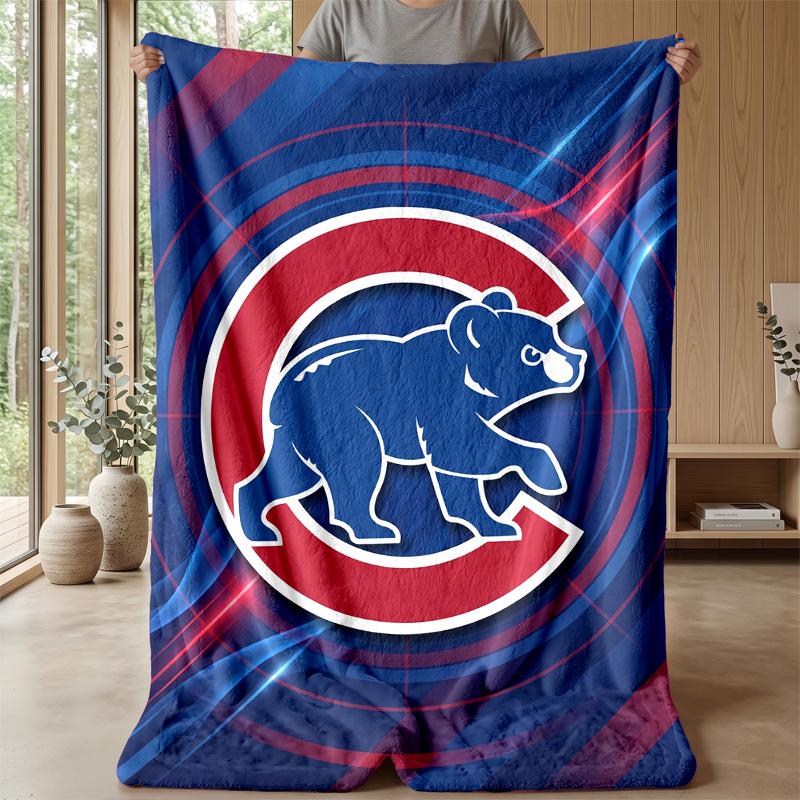 Chicago Cubs Flanell Fleece Decke Gemütlich Warm Überwurfdecke für Sofa Bett Reise Ganzjahresgebrauch